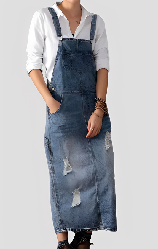 Katya - Stylish denim overall for women