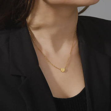 Heart - Gold Initials Necklace