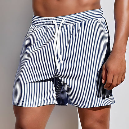 Jando - Men's casual summer striped shorts