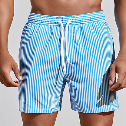 Jando - Men's casual summer striped shorts