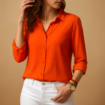 Akera - Elegant long-sleeve blouse for women