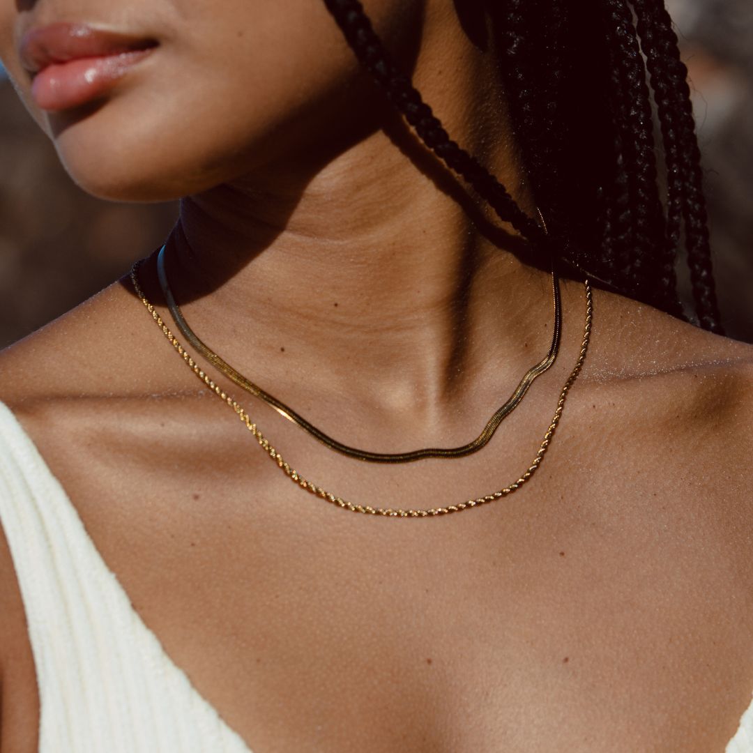 Ios – Double Layer Necklace with Gold Coating