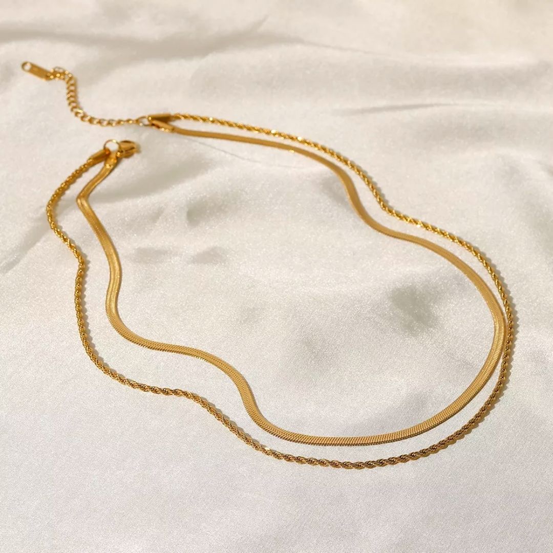 Ios – Double Layer Necklace with Gold Coating