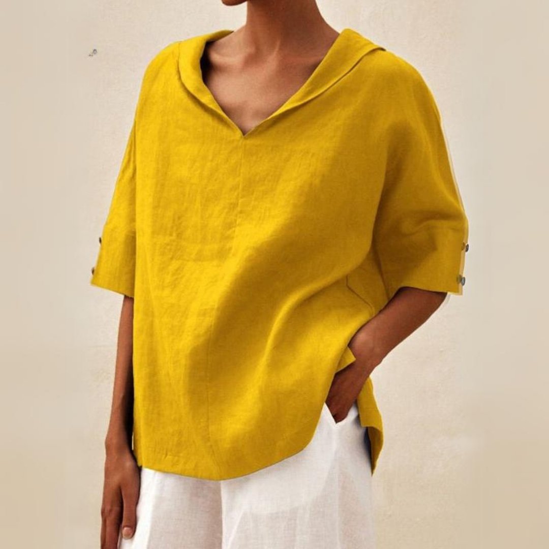 Lena – Casual Blouse with V-Neck for Women