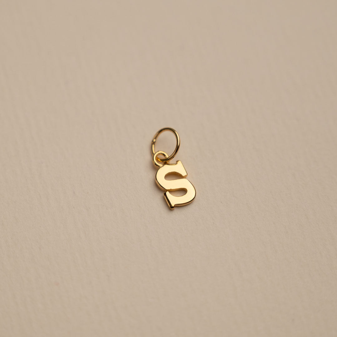 Sabrina - Gold Letter Pendant