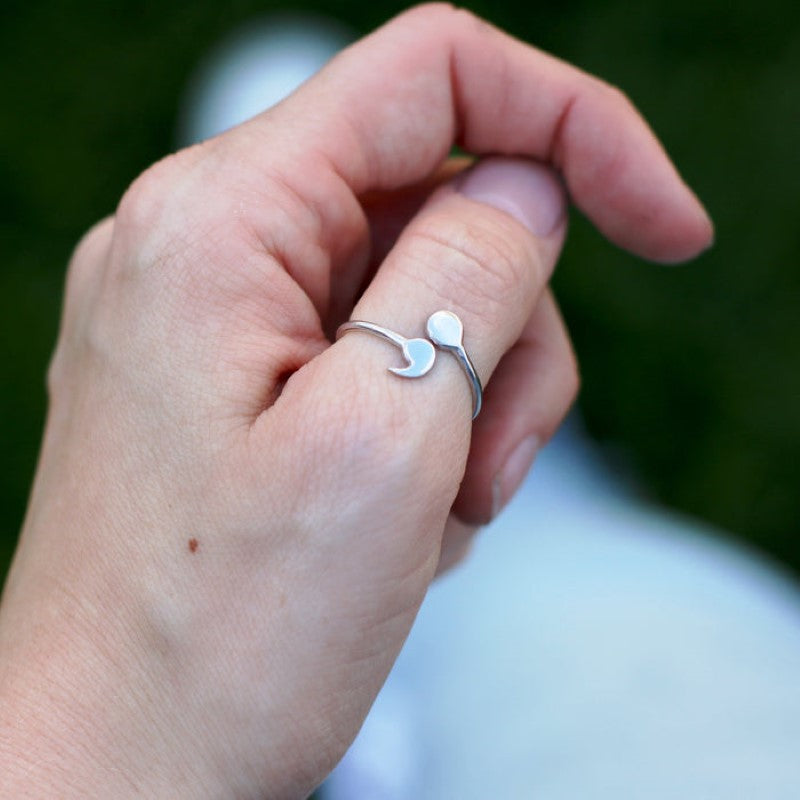 Delicate semicolon ring - Resilience ring