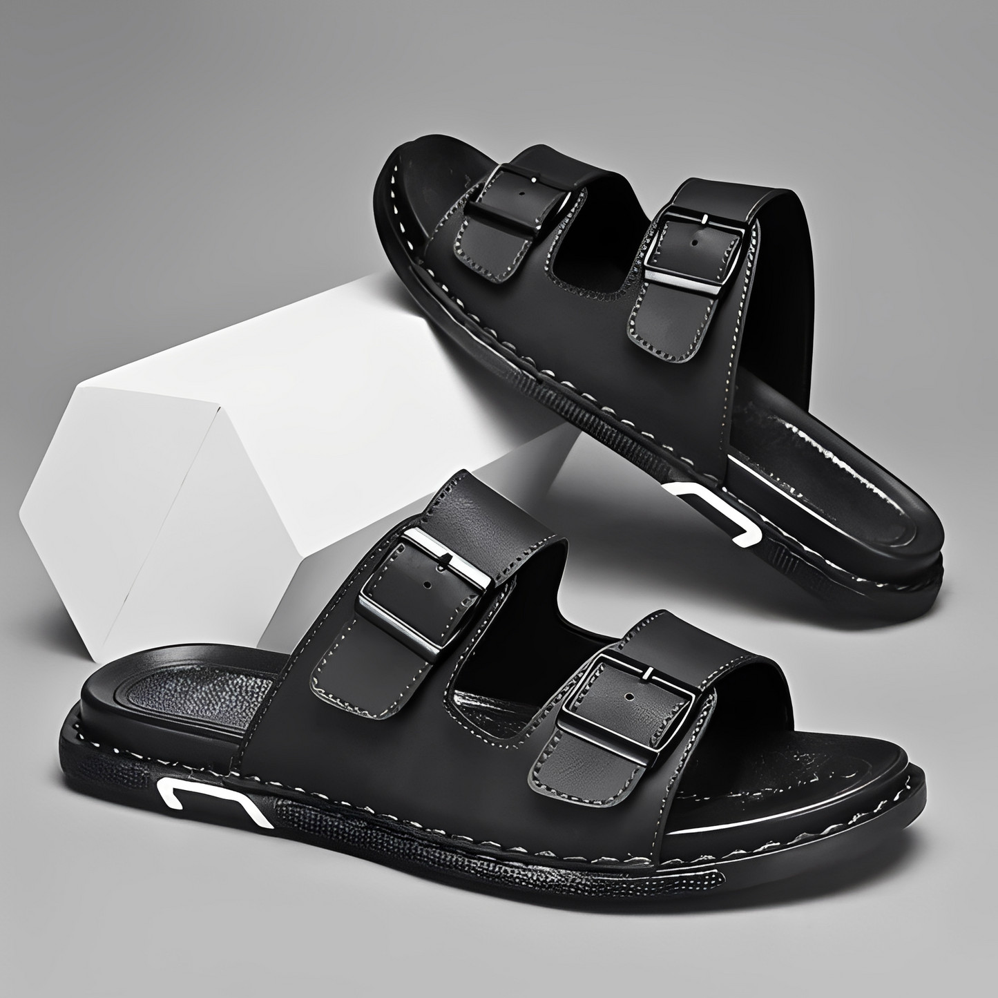 Marcello - Men's contemporary two-strap sandals