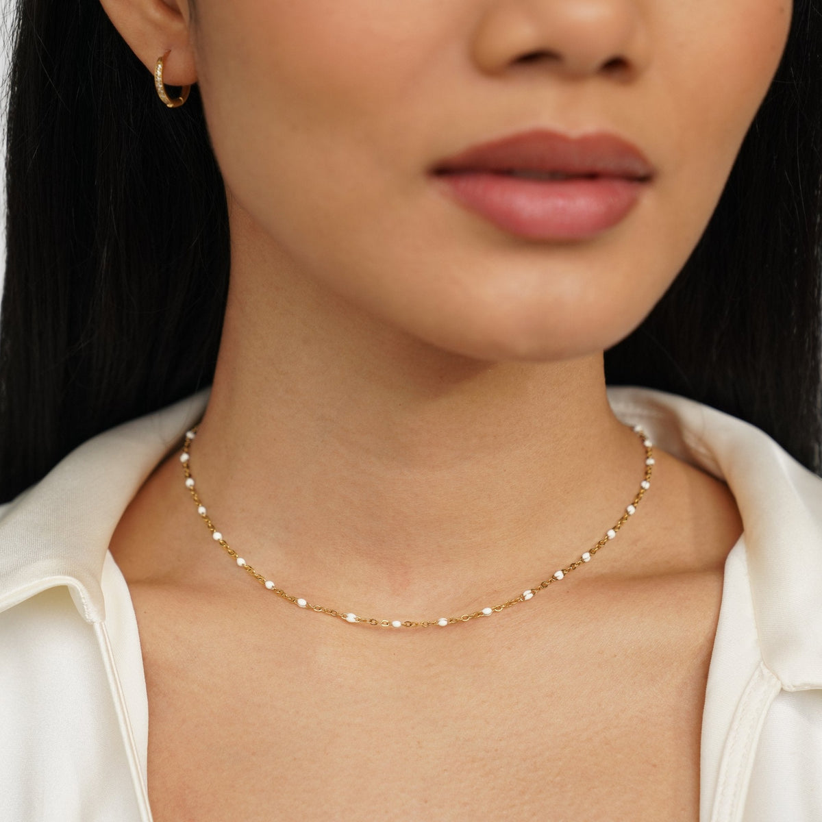 Mila – Collar with white pearls
