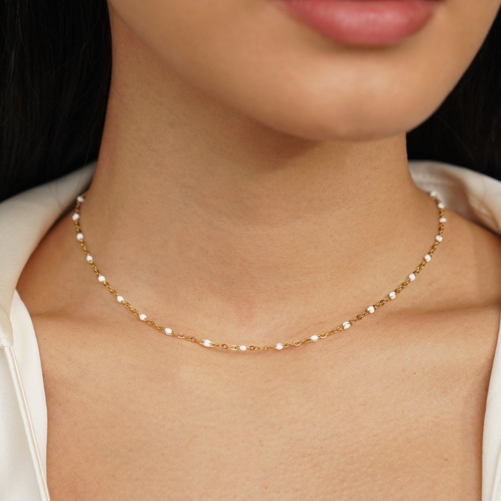 Mila – Collar with white pearls
