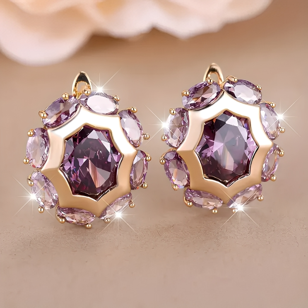 Saphira – Elegant Purple Earrings