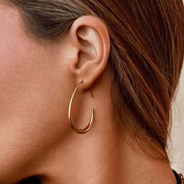 Nica – Golden Contemporary Earrings