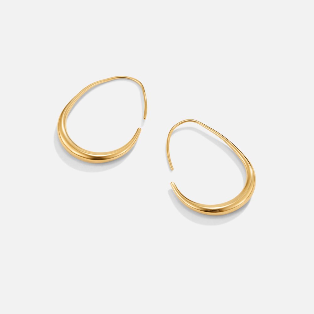 Nica – Golden Contemporary Earrings