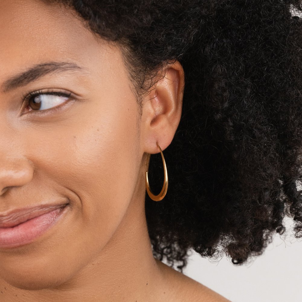 Nica – Golden Contemporary Earrings