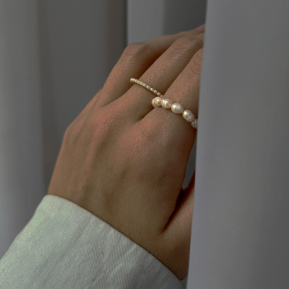 Jane - Duality Ring Gold and Pearls
