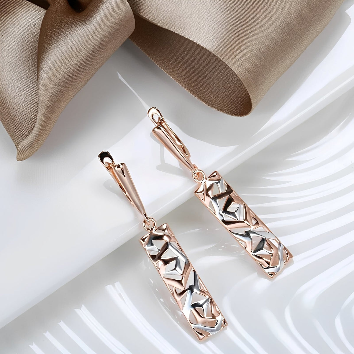 Cess – Geometric Drop Earrings