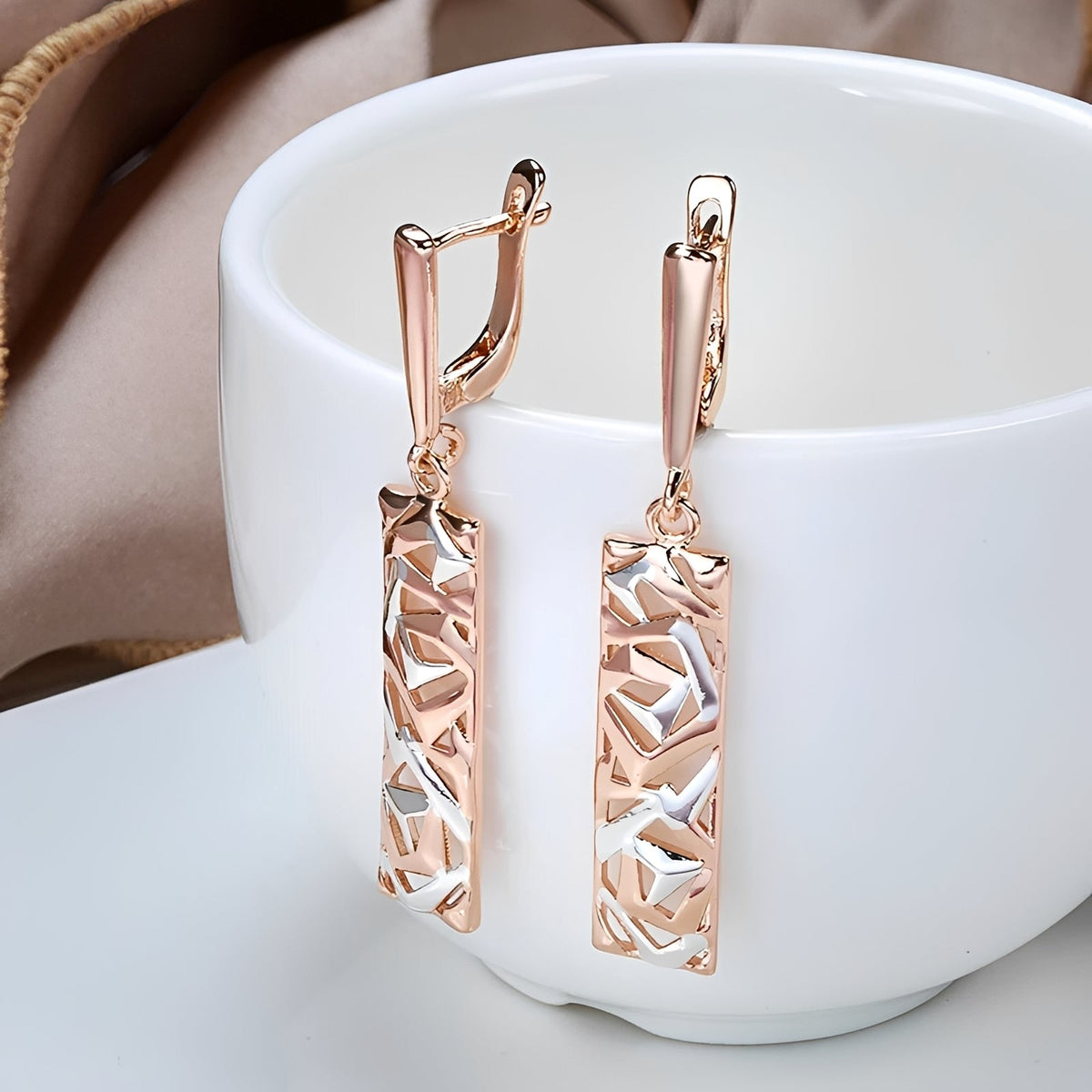 Cess – Geometric Drop Earrings