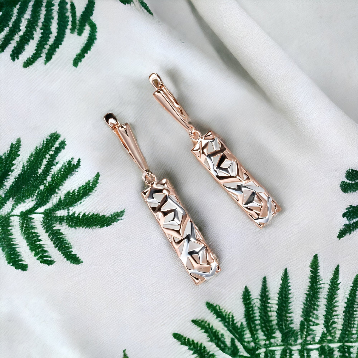 Cess – Geometric Drop Earrings