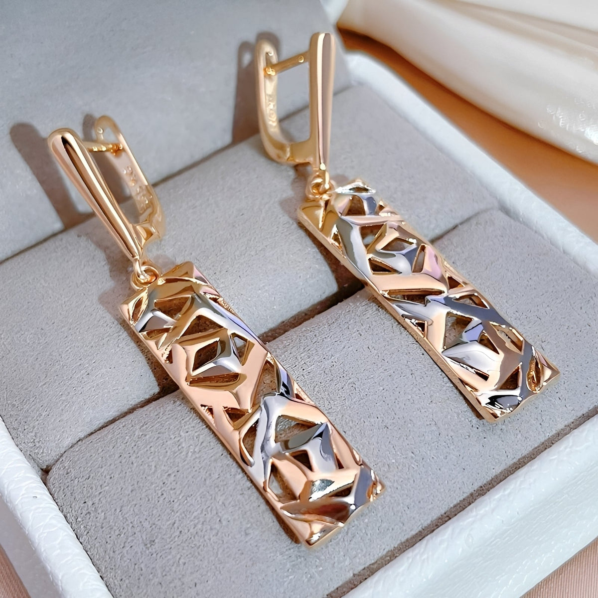 Cess – Geometric Drop Earrings
