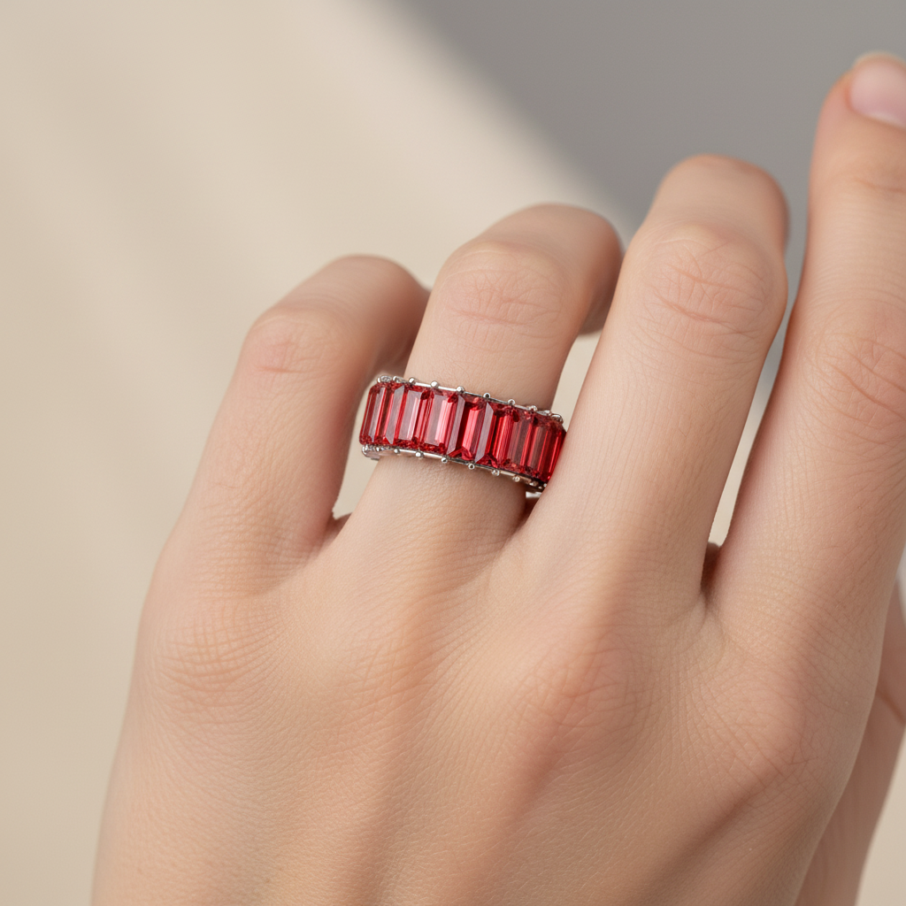 Naya – Modern Geometric Ring of Colored Alloy