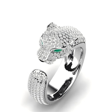 Mika – Adjustable Jaguar Ring in Rose Gold
