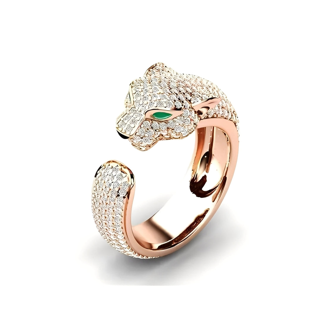 Mika – Adjustable Jaguar Ring in Rose Gold