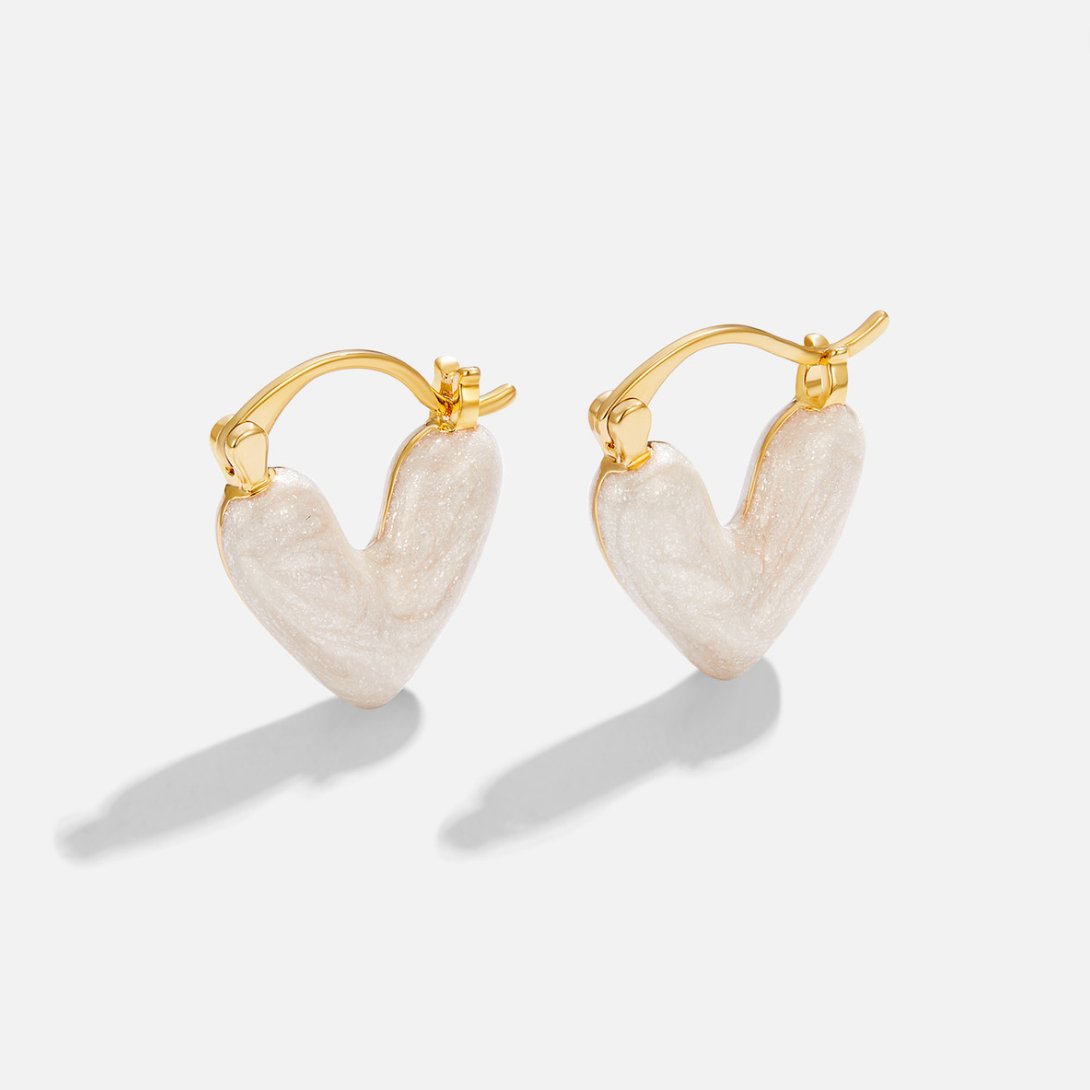 Aya – Heart Earrings Love Gold