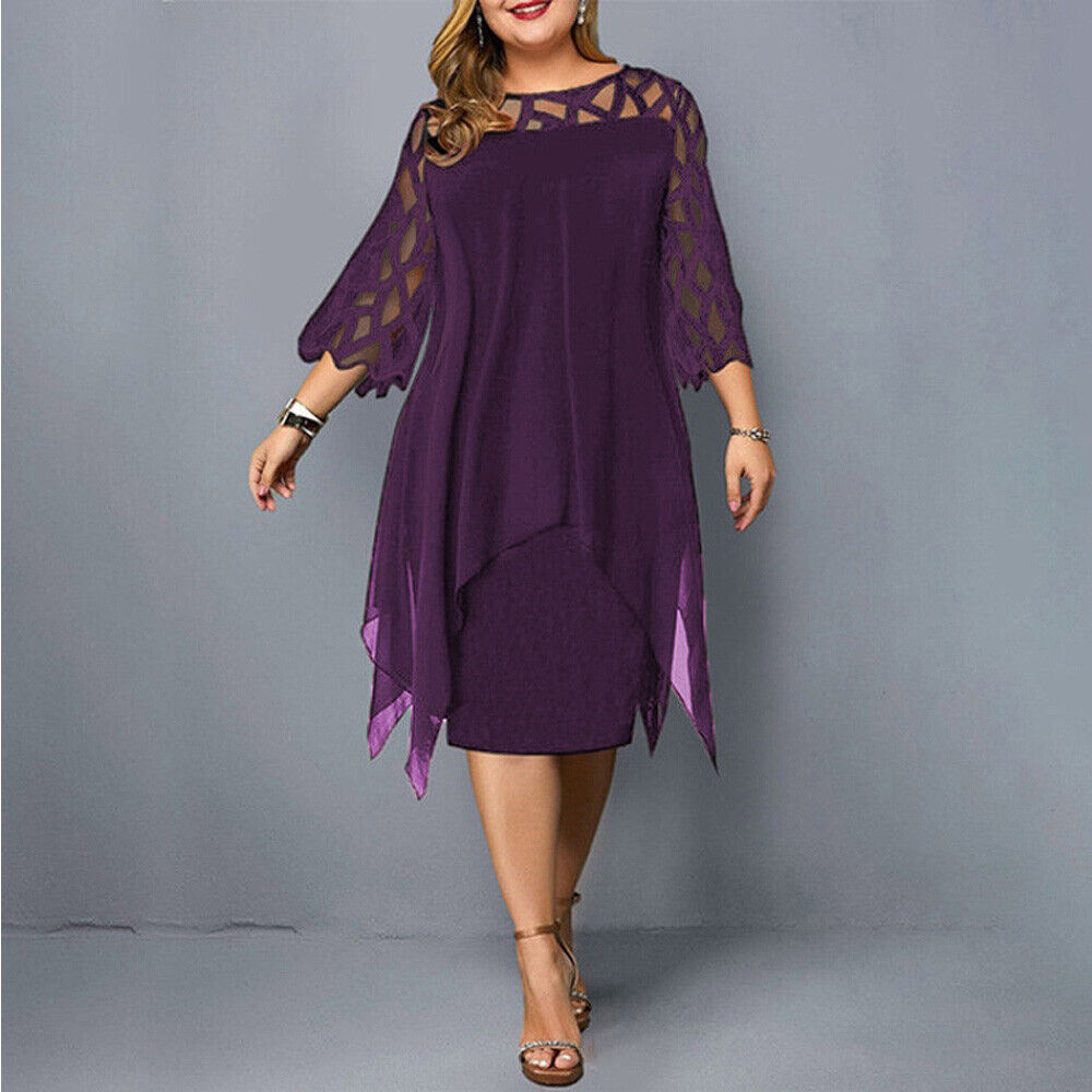 Cathryn - Graceful midi dress for plus sizes