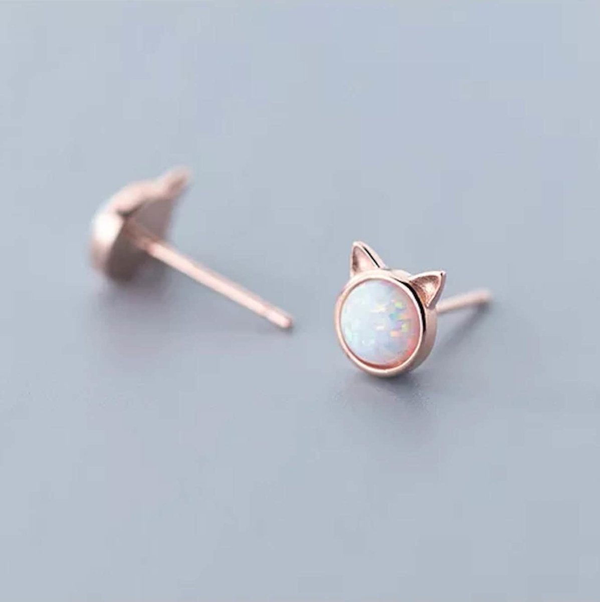 Sepideh - Cat Ear Opal Stone Earrings