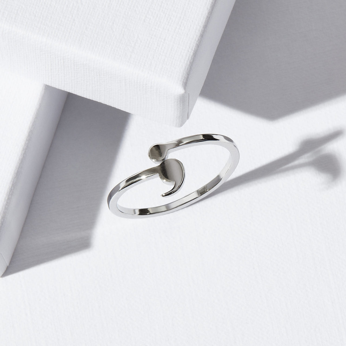 Delicate semicolon ring - Resilience ring
