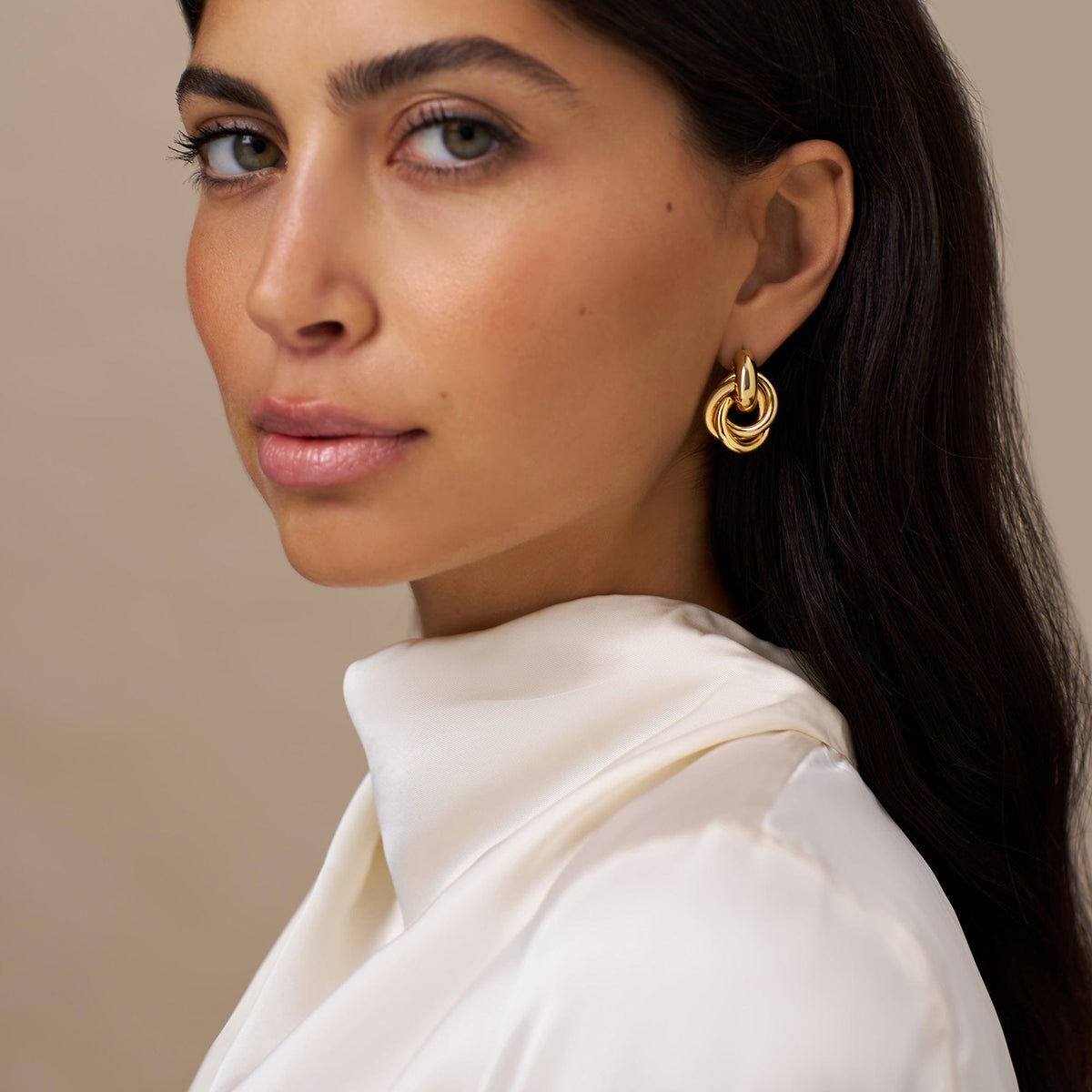 Rania – Woven Design Gold Earrings