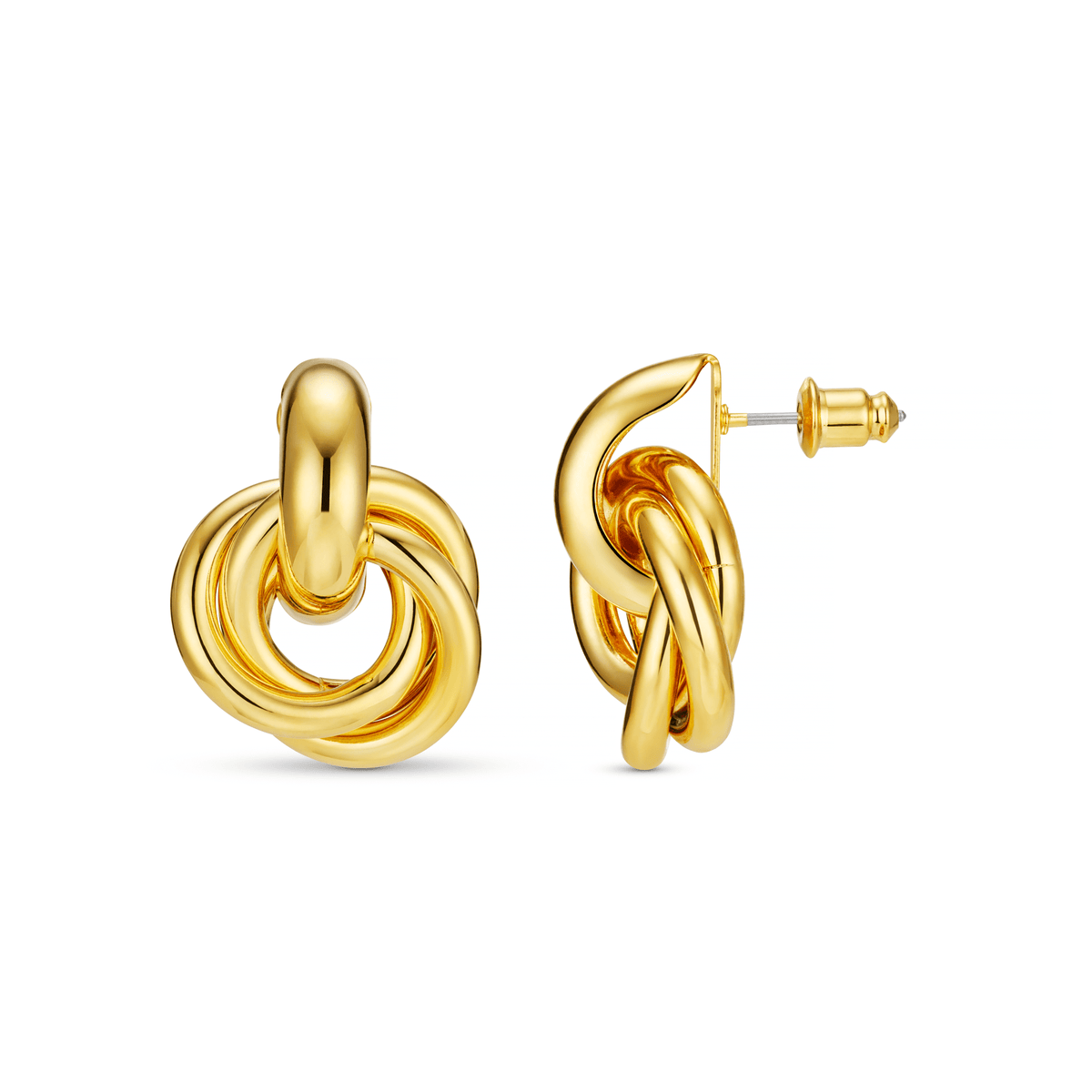 Rania – Woven Design Gold Earrings
