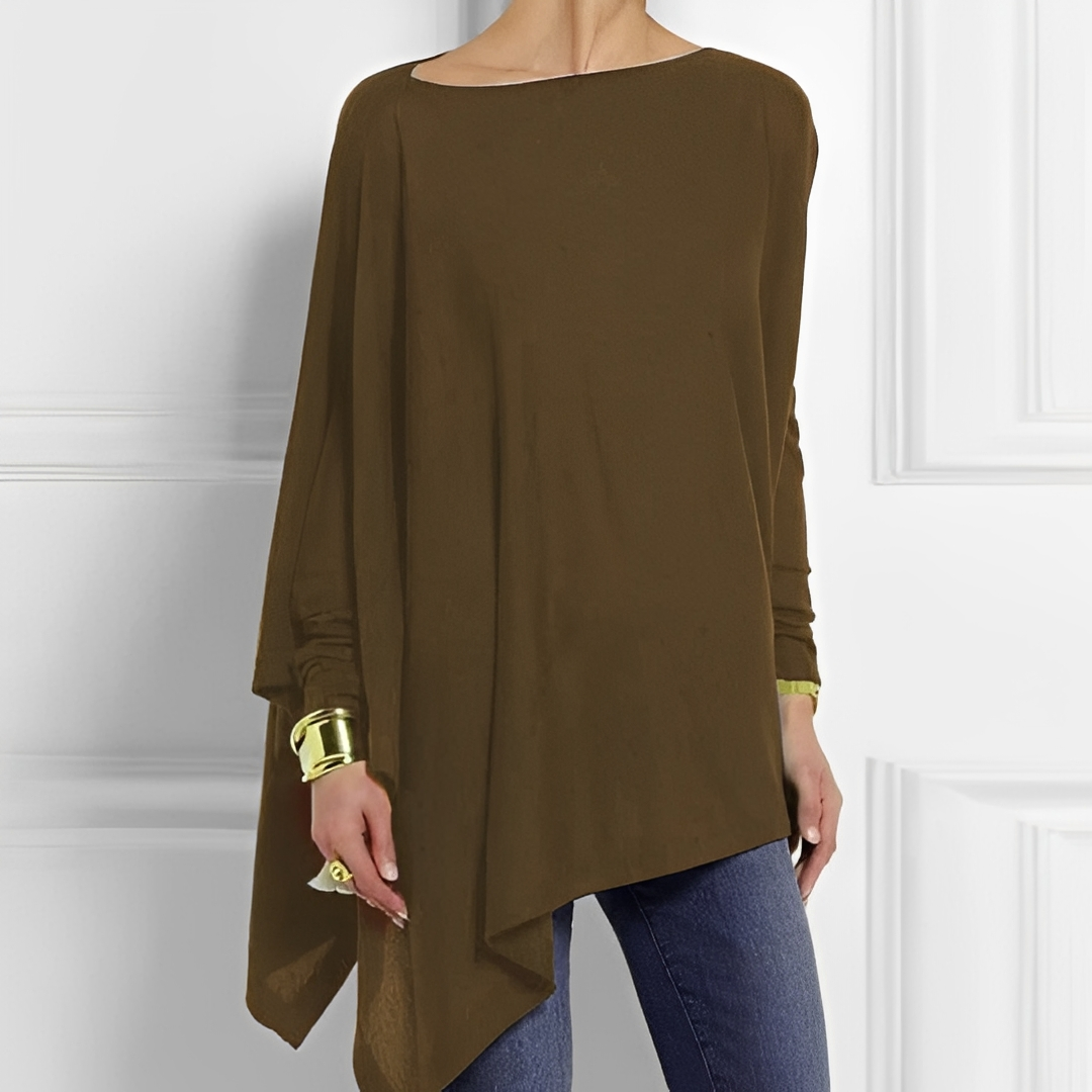 Chaneta - Loose-Fitting Long Sleeve Blouse for Women