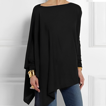 Chaneta - Loose-Fitting Long Sleeve Blouse for Women