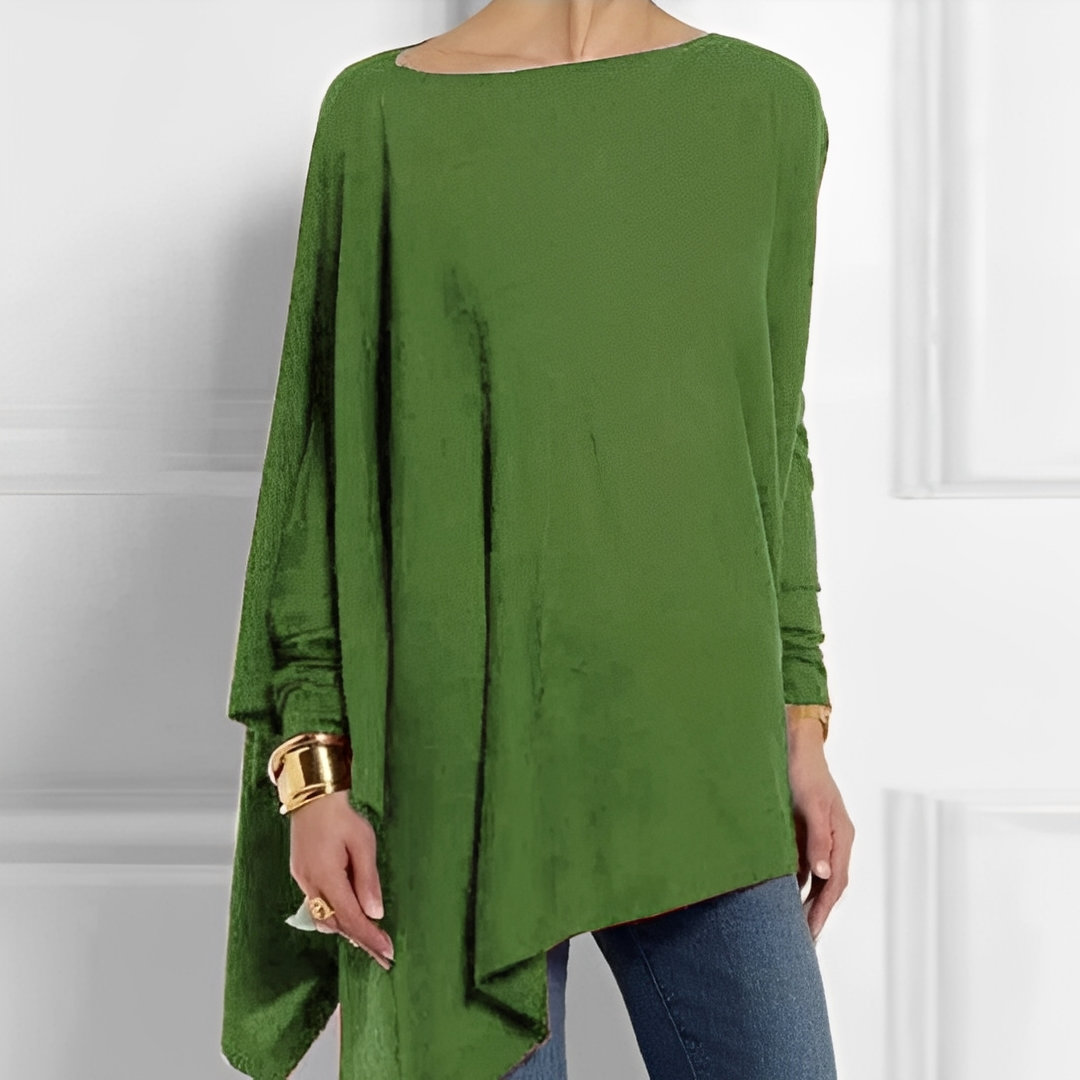 Chaneta - Loose-Fitting Long Sleeve Blouse for Women