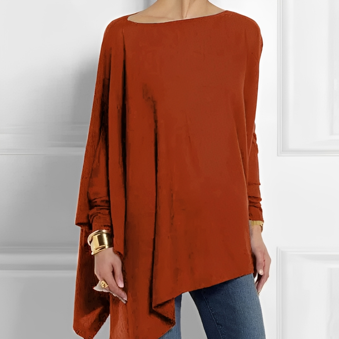 Chaneta - Loose-Fitting Long Sleeve Blouse for Women