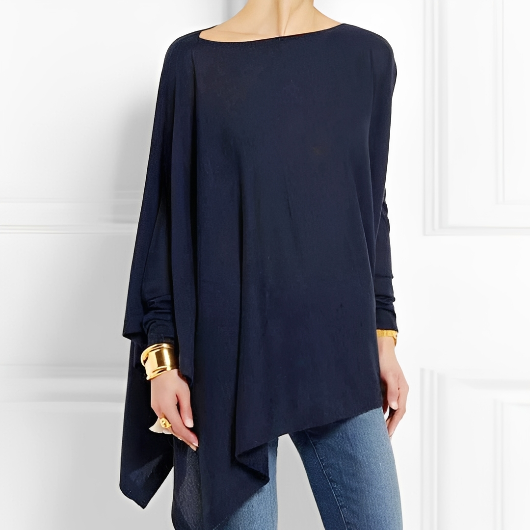 Chaneta - Loose-Fitting Long Sleeve Blouse for Women